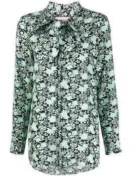 Plan C рубашка Backlit Dahlia с цветочным принтом, черный