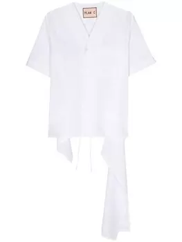 Plan C рубашка с драпировкой, белый