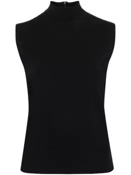 Plan C топ из джерси с высоким воротником, черный