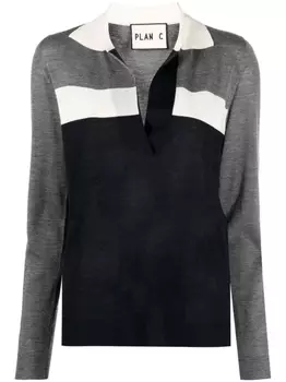 Plan C трикотажный топ в полоску, серый