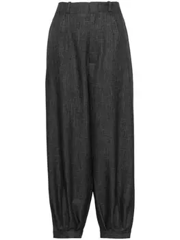 Plan C зауженные брюки со складками, черный