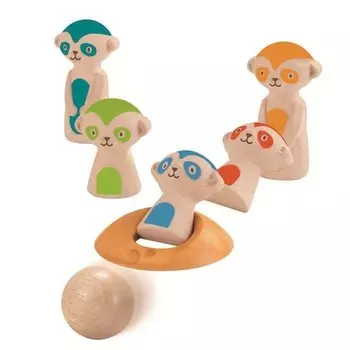 Plan Toys, развивающая игрушка для боулинга сурикатов