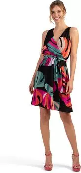 Планетарное платье Trina Turk, цвет Black Multi