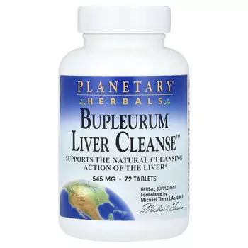 Planetary Herbals, Bupleurum Liver Cleanse , 72 таблетки