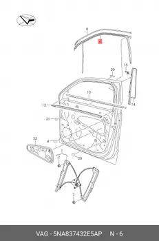 Планка направляющая стекла 5NA837432E5AP VAG