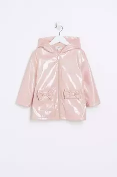 Плащ дождевик с бантом для девочек River Island, розовый