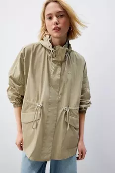 Плащ дождевик с поясом, устойчивый к дождю Next, зеленый