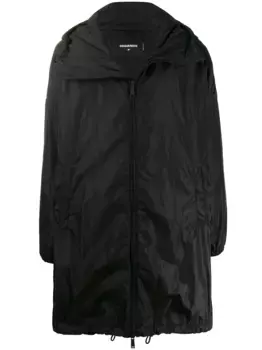 Плащ Exclusive for Vitkac с капюшоном и логотипом DSQUARED2, черный