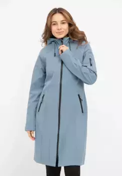 Плащ Ilse Jacobsen "RAIN37L", водоотталкивающий, с капюшоном, непромокаемый, двусторонняя молния, цвет Winter Ocean