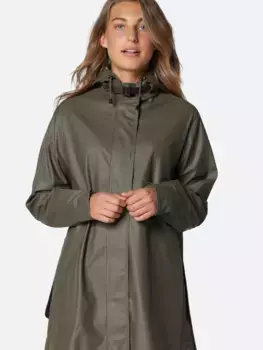 Плащ Ilse Jacobsen "RAIN71", капюшон, непромокаемый, непромокаемый, легкий, двусторонняя молния, цвет Army