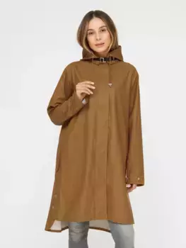Плащ Ilse Jacobsen "RAIN71", капюшон, непромокаемый, непромокаемый, легкий, двусторонняя молния, коричневый