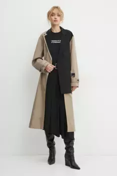 Плащ Karl Lagerfeld Jeans, бежевый