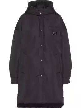 Плащ Light Re-Nylon с логотипом Prada, черный