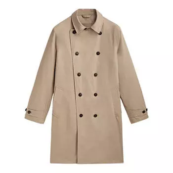 Плащ Massimo Dutti Double-Breasted, бежевый