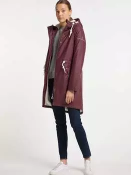 Плащ на подкладке из искусственного меха Dreimaster, бордовый