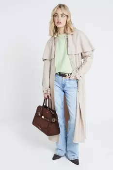 Плащ накидка River Island, коричневый