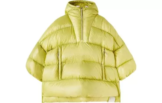 Плащ-накидка с полумолнией JIL SANDER, светло-зеленый