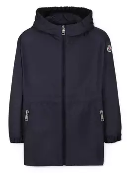 Плащ-нашивка с логотипом Moncler Enfant, синий