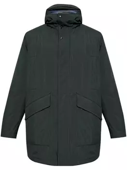 Плащ Paul Smith со скрытой застежкой, зеленый
