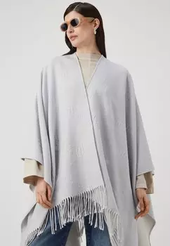 Плащ PONCHO EMBOSSED LIU JO, светло-серый