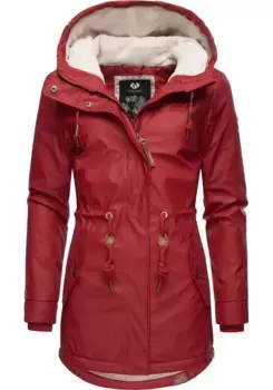 Плащ Ragwear "Monadis Rainy Intl.", модная непромокаемая парка с уютной внутренней подкладкой, красный
