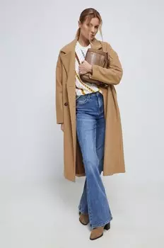 Плащ с добавлением шерсти Medicine, бежевый