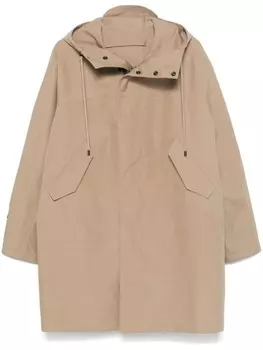 Плащ с капюшоном LEMAIRE, коричневый