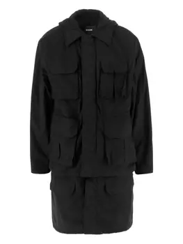 Плащ с капюшоном We11done, черный