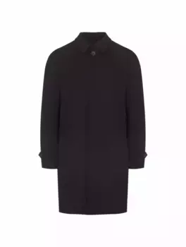 Плащ с логотипом Herno, тёмно-синий