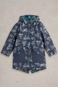 Плащ с принтом велосипеда White Stuff, синий