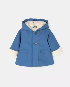 Плащ с воротником из овчины Coconut El Corte Ingls, темно-синий