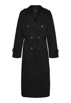 Плащ Vero Moda на пуговицах, черный