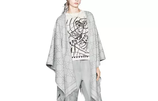 Плащ женский серый Dior