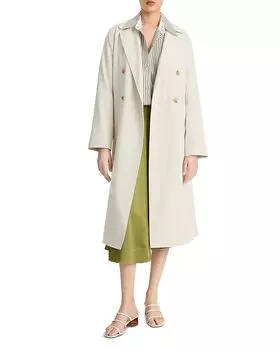 Плащевидное тренчкот Vince, белый