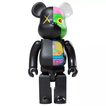Пластиковая фигурка Be@rbrick Kaws Dissected Companion 400%, черный