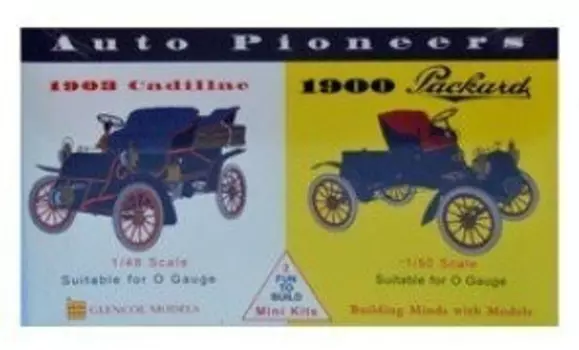 Пластиковая модель - Auto Pioneers - 1903 Cadillac / 1900 Packard - Glencoe Models (2 шт)