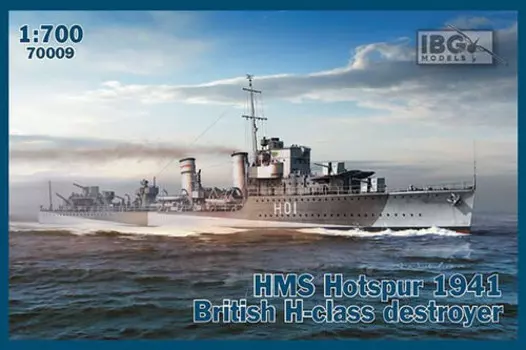 Пластиковая модель корабля Hms Hotspur британского эсминца H-класса 1941 года (Gxp-849309) IBG Models