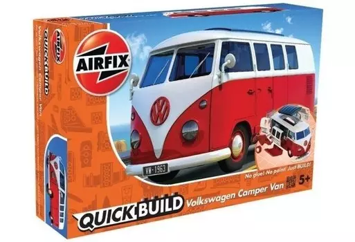 Пластиковая модель QUICKBUILD VW Camper Van красный Airfix