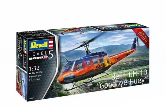 Пластиковая модель самолета Bell UH-1D Goodbye Huey 1/32 Revell