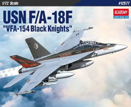 Пластиковая модель USN F/A-18F VFA-154 Black Kinghts Airplane 1/72 Academy