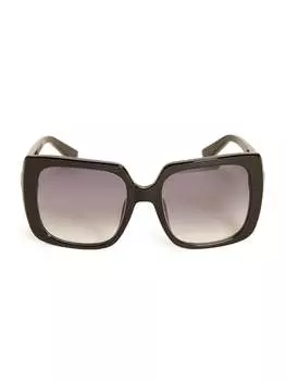 Пластиковые квадратные солнцезащитные очки со стразами и логотипом Guess Factory, серебряный