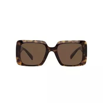 Пластиковые прямоугольные солнцезащитные очки женские Havana VERSACE