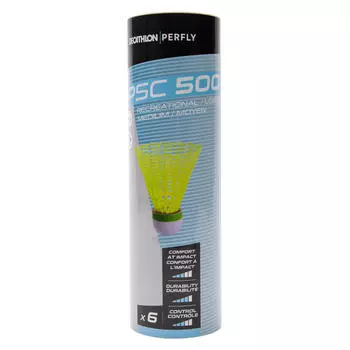 Пластиковые воланы PSC 500 Medium 6 шт. в упаковке белые PERFLY, белый