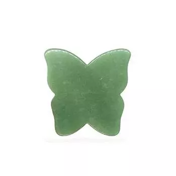 Пластина-бабочка для массажа лица гуаша с авантюрином CRYSTALLOVE