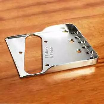 Пластина для бриджа Fender Telecaster в винтажном стиле с гибридными двойными фланцевыми вырезами