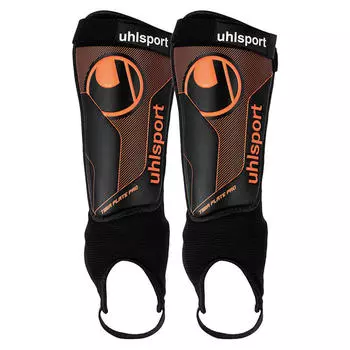 Пластина для голени ProTge Uhlsport Pro, черный/черный/неоновый кроваво-оранжевый