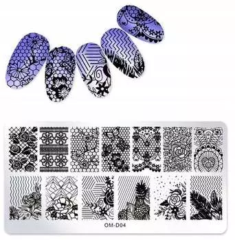 Пластина для штампа для ногтей, Tojato