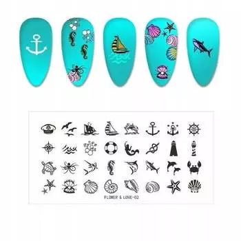 Пластина для штампа для ногтей, Tojato