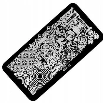 Пластина для штамповки узорами для штамповки ДЕР-22., AllePaznokcie