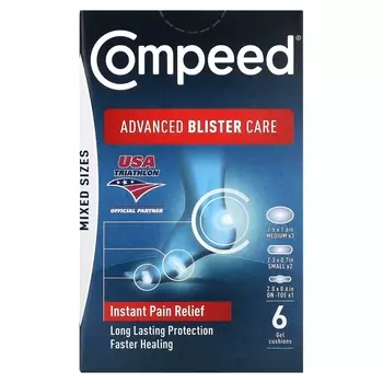 Пластырь Compeed Advanced Blister Care, 6 гелевых подушечек, смешанные размеры